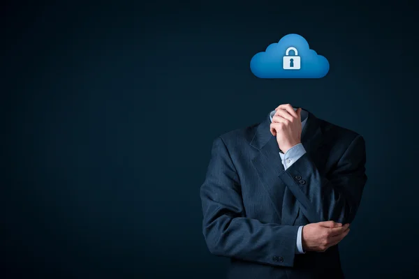 Cloud computing bezpieczeństwa danych — Zdjęcie stockowe
