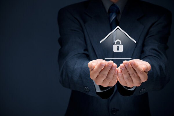 Property security and insurance concept.