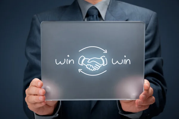 Win-win partnership strategy concept. — Stock Photo, Image