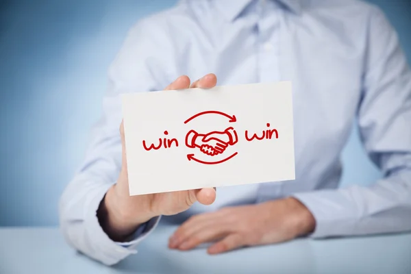 Win-win koncept strategie partnerství. — Stock fotografie