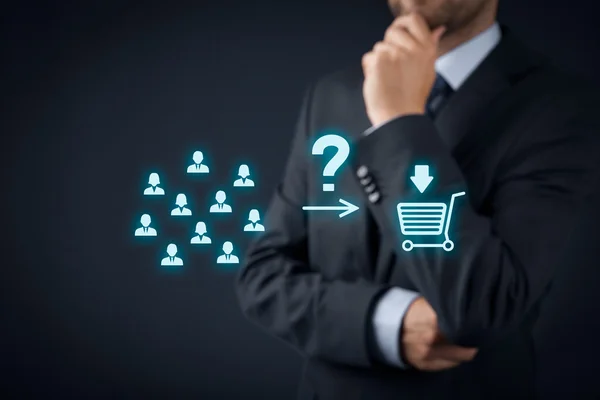 Müşteriler ürün satın alacak eğer işadamı analiz eder