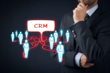 CRM ve müşteriler simgeler