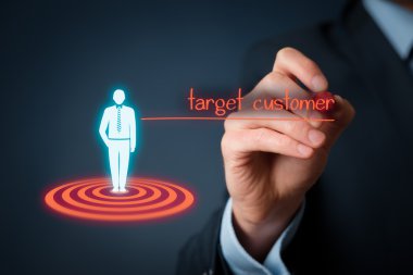 Target customer concept clipart