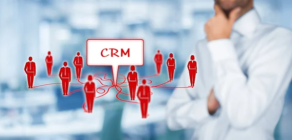 CRM a zákazníky koncepce — Stock fotografie