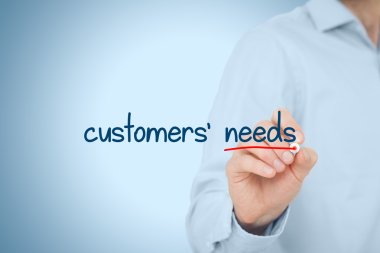 Customers needs concept. clipart