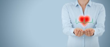 Protect health and heart problems prevention concept