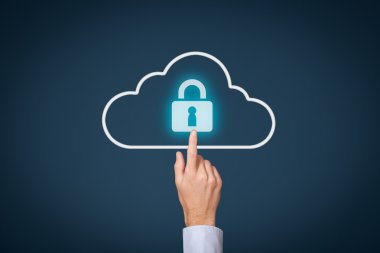 Cloud computing data security concept