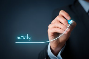 Activity increase concept clipart