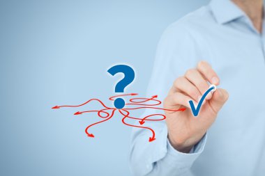 Risk management and decision making concept