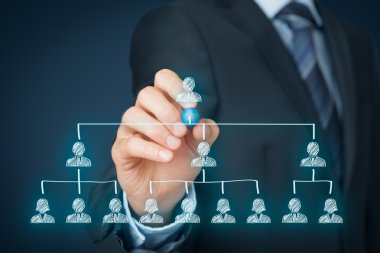 CEO, leadership and corporate hierarchy concept