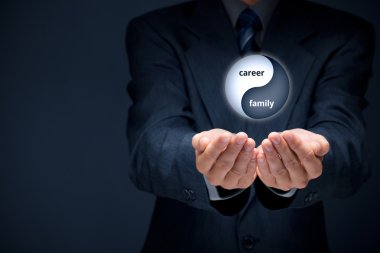 Career and family balance concept