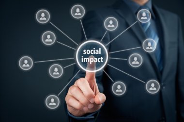 Company improve its social impact clipart