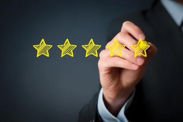 Erhöhung von Rating, Bewertung und Klassifikationskonzept — Stockfoto