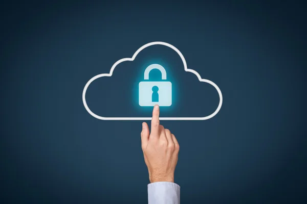 Cloud computing data security concept — Stockfoto