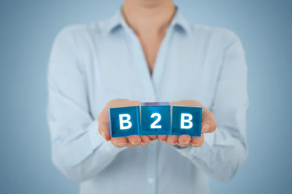Концепция B2B от бизнеса к бизнесу — стоковое фото