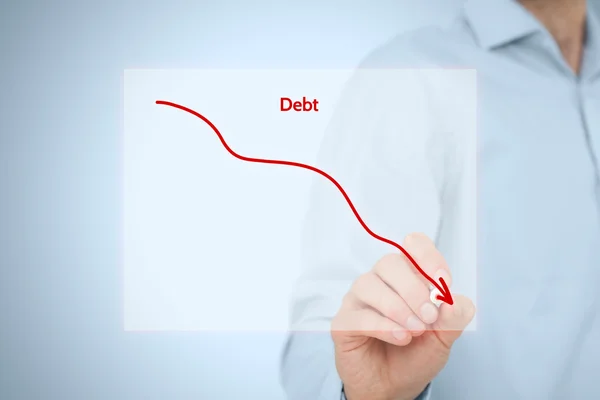 Debt reduction business concept — 스톡 사진