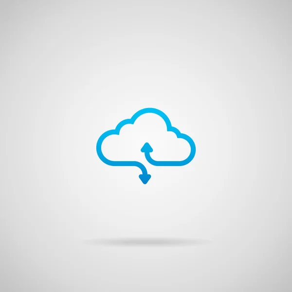 Cloud computing pictogram — Stockvector