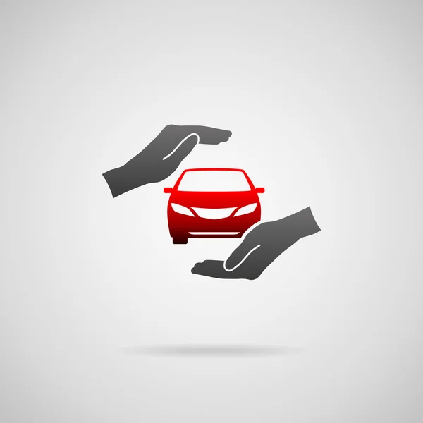 Car insurance and collision damage waiver concepts — Stok Vektör