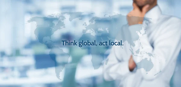 Think Global Act Locale — Foto Stock