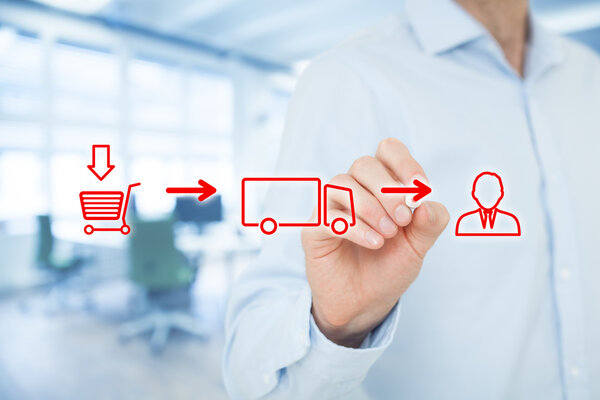 Logistics chain concept