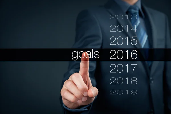 Businessman plan goals for 2016 — Stock Fotó