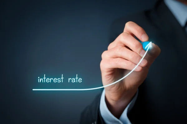 Increase interest rate concept — 스톡 사진