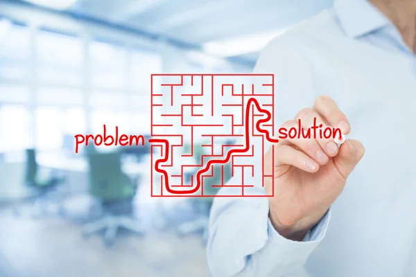 Successful business solution for business problems — Stockfoto
