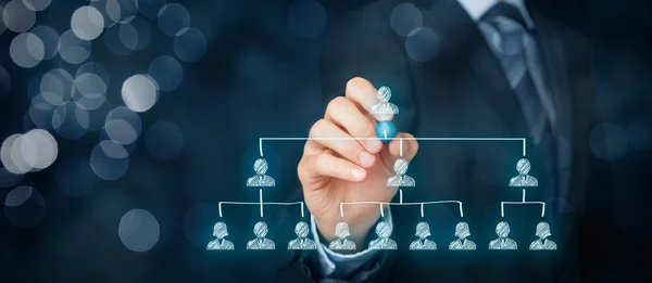 CEO, leadership and corporate hierarchy concept — Stockfoto
