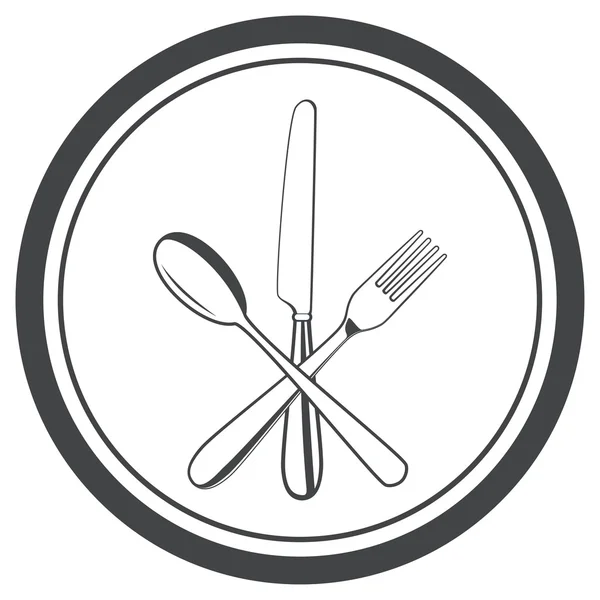 Cuchara y tenedor cruzado Imágenes Vectoriales, Gráfico Vectorial de