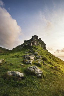 Güzel bir akşam günbatımı manzara resim The Rocks Vadisi 