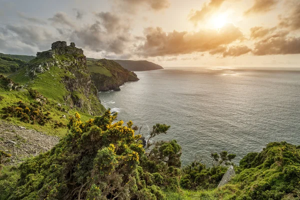 Szép este naplemente táj kép a Valley of The Rocks — Stock Fotó