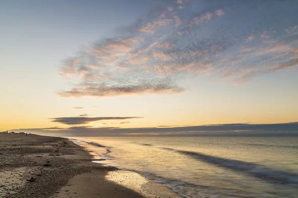 Ohromující Pulzující Východ Slunce Nad Plážovou Krajinou Anglickém Jižním Pobřeží — Stock fotografie