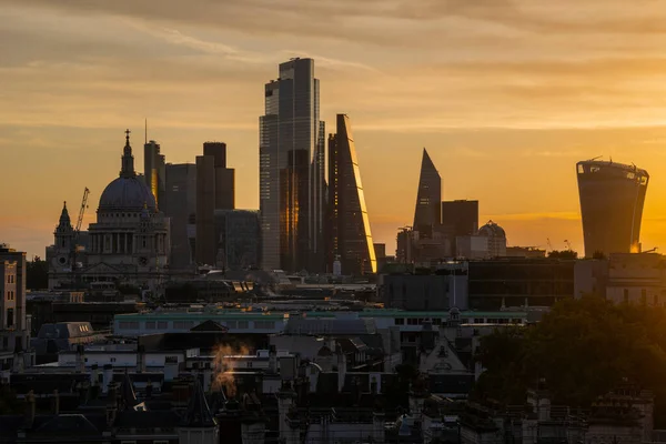 Episk Landskap Stadsbild Skyline Bild London England Färgglada Hösten Fall — Stockfoto