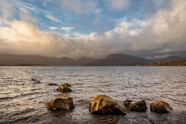 Majestic Landscape Image Milarrochy Bay Loch Lomond Scottish Highlands Stunning — Stock Photo, Image