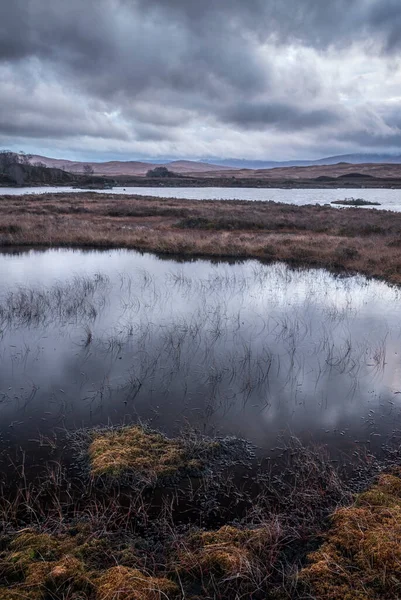 Epische Landschaftsaufnahme Von Loch Rannoch Moor Den Schottischen Highlands Einem — Stockfoto