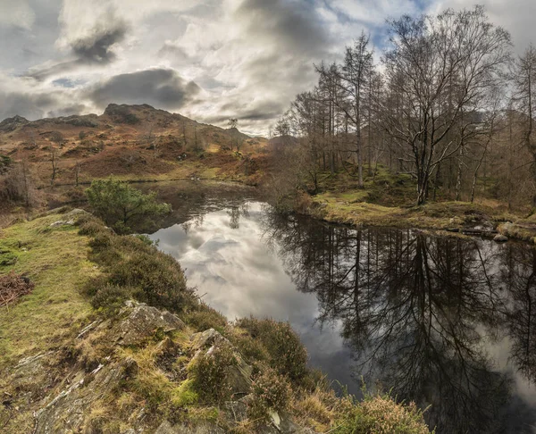 Epicki Widok Krajobraz Zimowy Holme Spadł Lake District Kierunku Śniegu — Zdjęcie stockowe