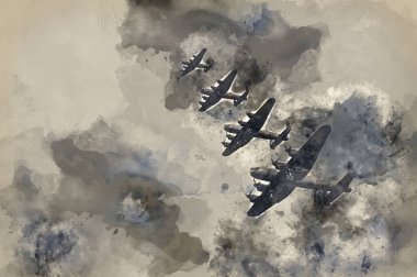İngiltere Savaşı 'nın uçuş düzeni Lancaster bombardıman uçaklarından oluşmaktadır.