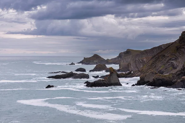 Hermosa Imagen Paisaje Bellas Artes Desde Hartland Quay Devon Inglaterra — Foto de Stock