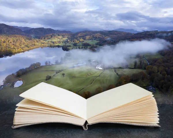 Impressionante Drone Aéreo Imagem Paisagem Das Nuvens Olhando Para Baixo — Fotografia de Stock