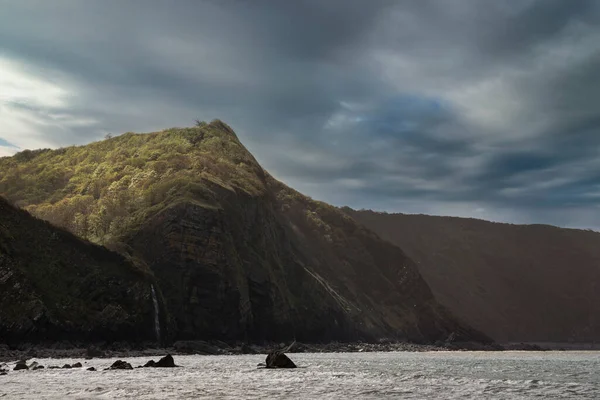 Prachtig Landschapsbeeld Van Blackchurch Rock Devonian Geological Formation — Stockfoto