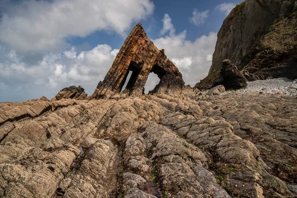Hermosa Imagen Paisaje Blackchurch Rock Formación Geológica Devónica — Foto de Stock