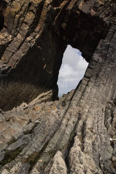 Beautiful Landscape Image Blackchurch Rock Devonian Geological Formation — Stock Photo, Image