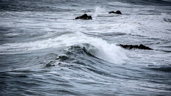 Superbe Image Paysage Marin Aux Tons Sombres Lunaires Océan Atlantique — Photo