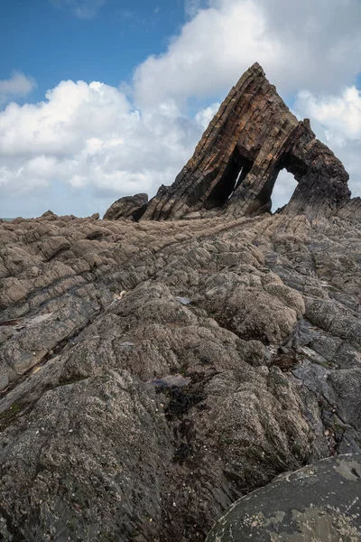 Vakkert Landskapsbilde Blackchurch Rock Devonsk Geologisk Formasjon – stockfoto