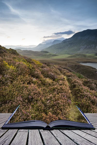 일출 산 풍경 멋진 생생한 컬러와 보 — 스톡 사진