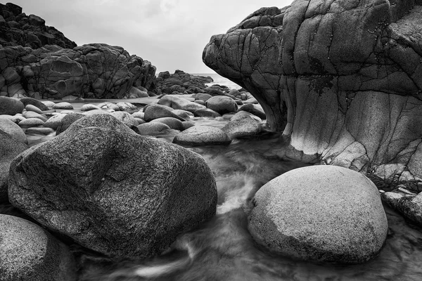 Porth Nanven beach Cornwall İngiltere blac güzel manzara — Stok fotoğraf