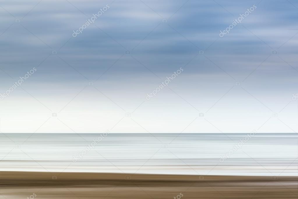 Motion blur effect landscape beach in Summer