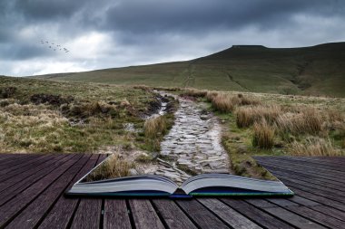 brecon beacons Milli Parkı ile moody s güzel manzara