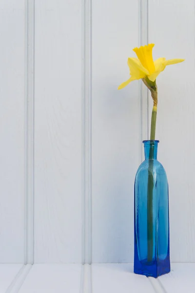 Schöne Frühlingsblumen Stillleben mit Holz Hintergrund und ho — Stockfoto