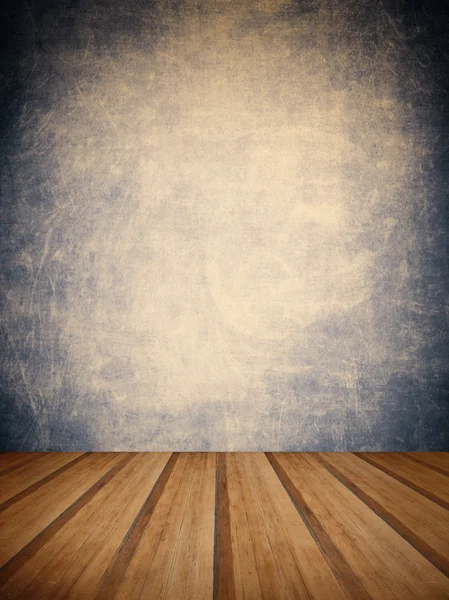 Retro grunge texture background with wooden floor platform foreg